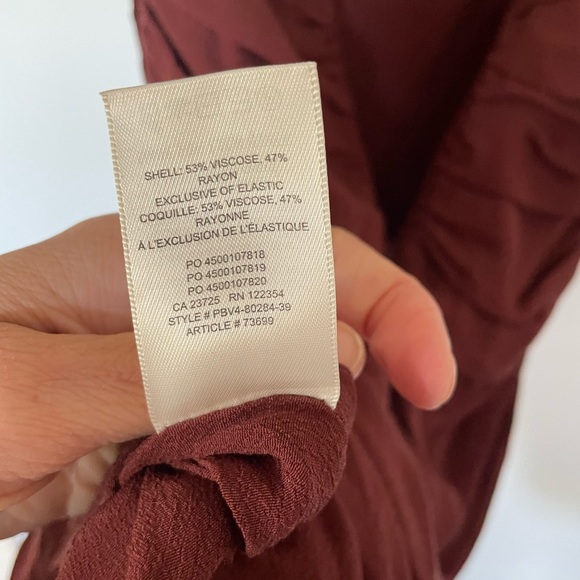 Wilfred Aritzia Size 4 Off Shoulder Mini Dress | Deep Red, Rust, Brown, - Picture 5 of 5